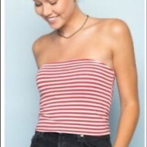Brandy Striped Tube Top